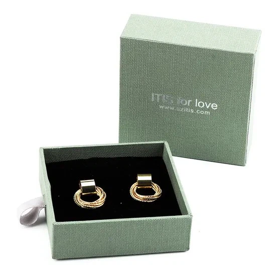 Prilagođeni logo Kraft bijelo crne ružičaste naušnice nakit nakit narukvica Ogrlica sa ogrlicama kutija kartonske kutije za pakovanje